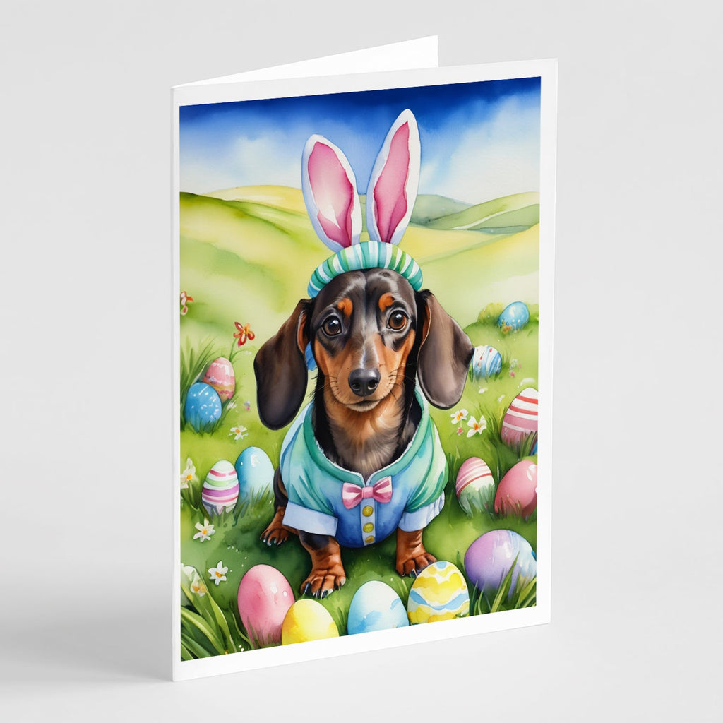 Dachshund Easter Egg Hunt Greeting Cards Pack of 8 Blank Cards with Envelopes Whimsical A7 Size 5x7