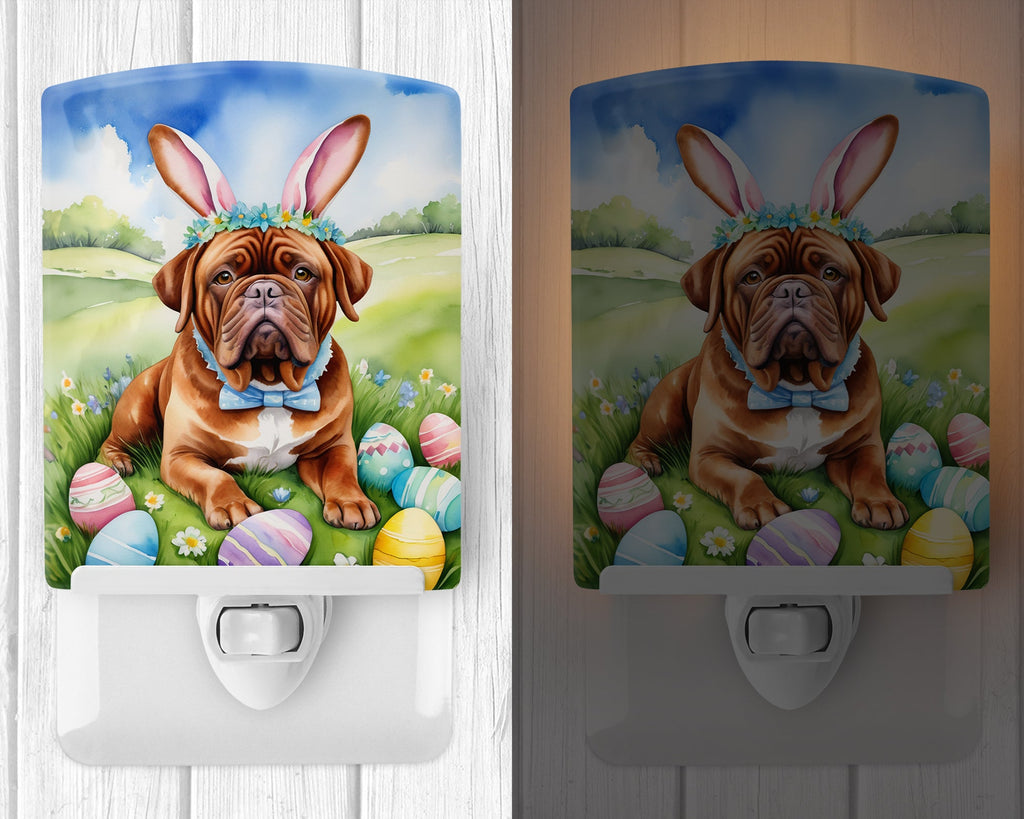Dogue de Bordeaux Easter Egg Hunt Ceramic Night Light | Plug-In Accent Light