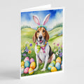 English Foxhound Easter Egg Hunt Greeting Cards Pack of 8 Blank Cards with Envelopes Whimsical A7 Size 5x7