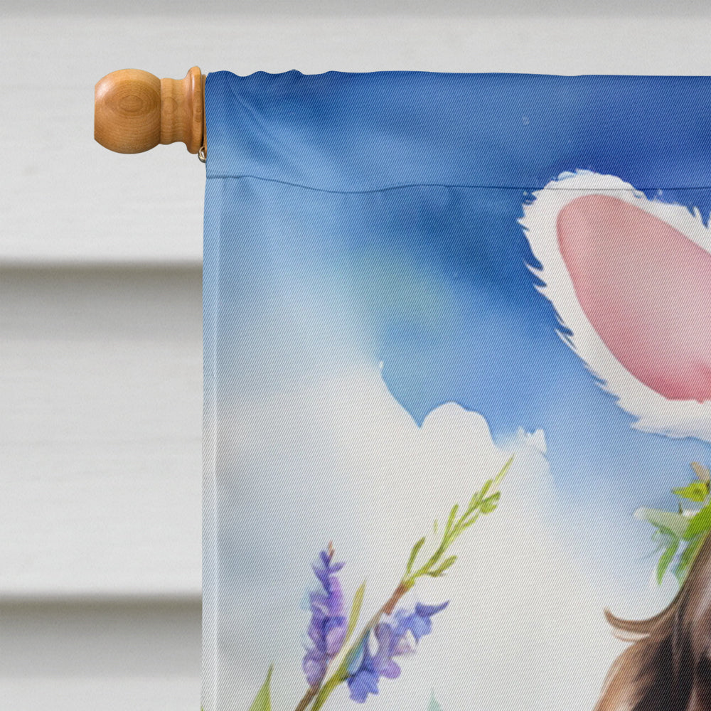 English Springer Spaniel Easter Egg Hunt House Flag 28x40 Porch Sleeve Pole Decorative Outside Yard Banner Artwork Wall Hanging, Polyester