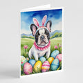 French Bulldog Easter Egg Hunt Greeting Cards Pack of 8 Blank Cards with Envelopes Whimsical A7 Size 5x7
