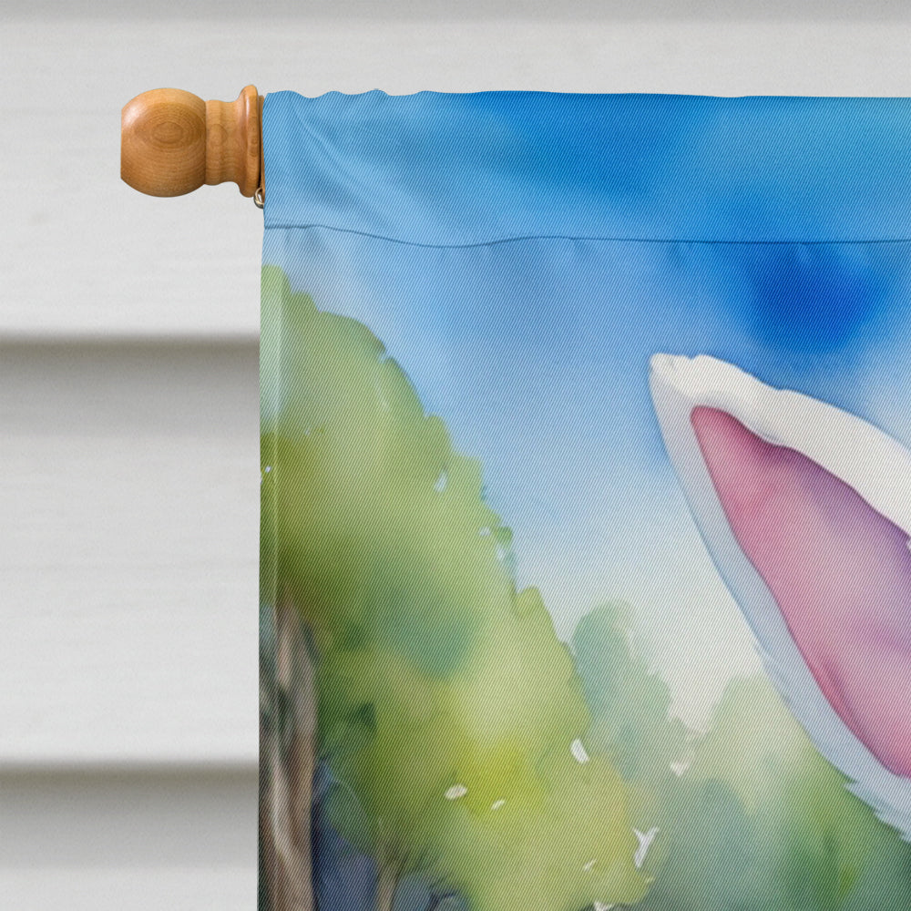 Golden Retriever Easter Egg Hunt House Flag 28x40 Porch Sleeve Pole Decorative Outside Yard Banner Artwork Wall Hanging, Polyester