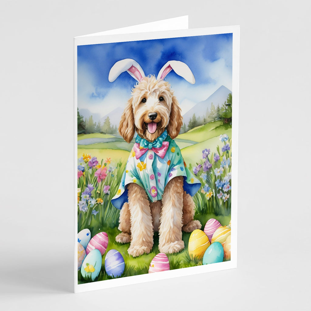 Goldendoodle Easter Egg Hunt Greeting Cards Pack of 8 Blank Cards with Envelopes Whimsical A7 Size 5x7