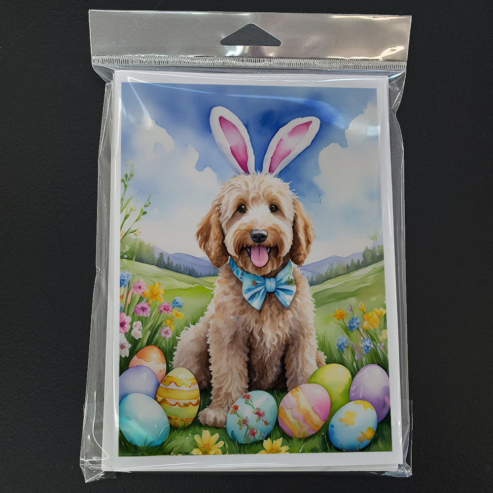 Goldendoodle Easter Egg Hunt Greeting Cards Pack of 8 Blank Cards with Envelopes Whimsical A7 Size 5x7