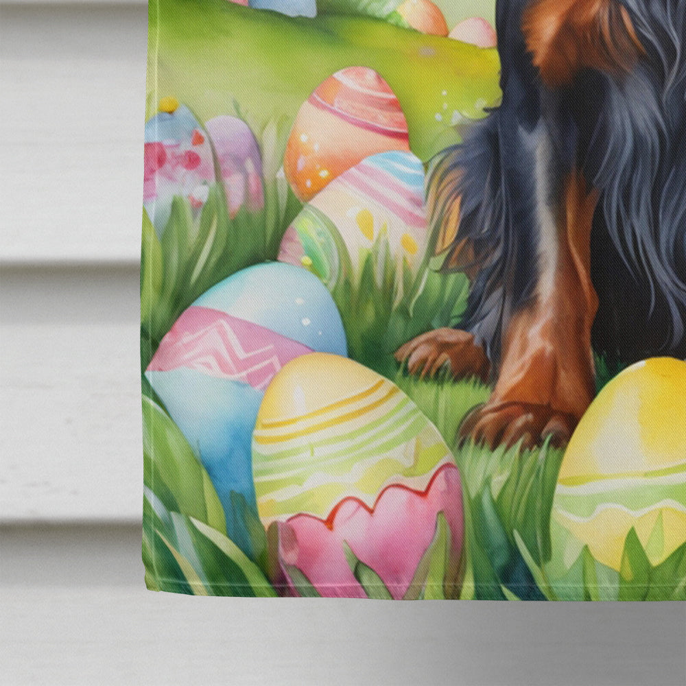 Gordon Setter Easter Egg Hunt House Flag 28x40 Porch Sleeve Pole Decorative Outside Yard Banner Artwork Wall Hanging, Polyester
