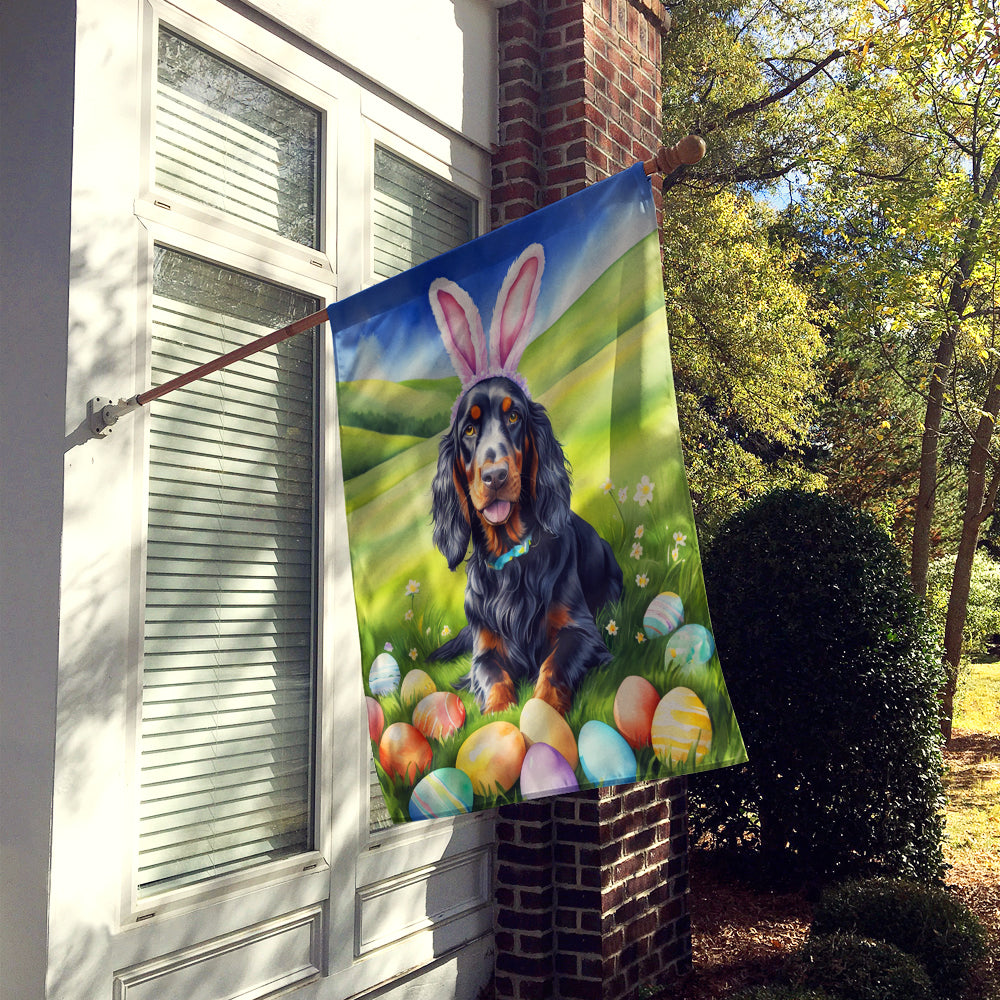 Gordon Setter Easter Egg Hunt House Flag 28x40 Porch Sleeve Pole Decorative Outside Yard Banner Artwork Wall Hanging, Polyester