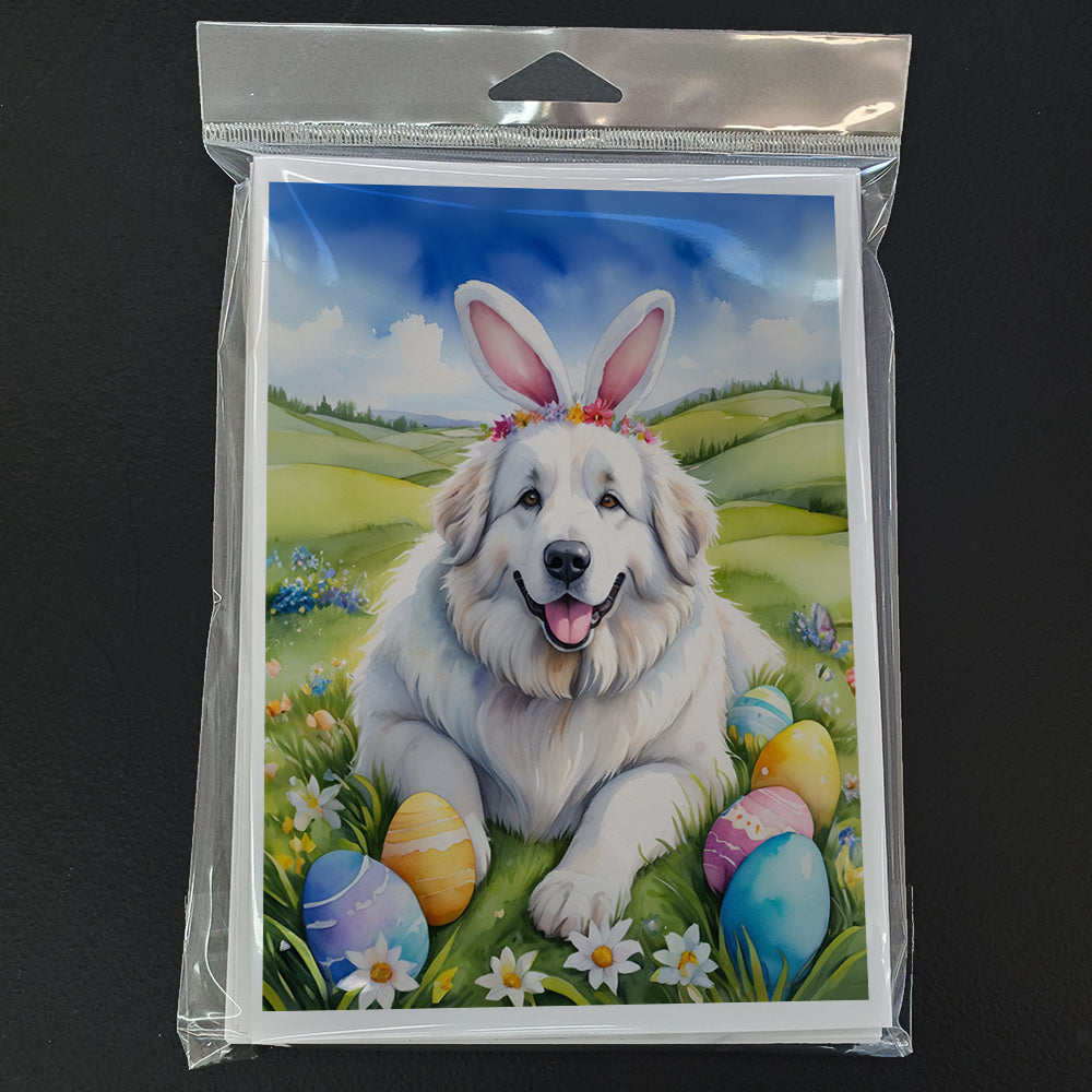 Great Pyrenees Easter Egg Hunt Greeting Cards Pack of 8 Blank Cards with Envelopes Whimsical A7 Size 5x7