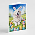 Great Pyrenees Easter Egg Hunt Greeting Cards Pack of 8 Blank Cards with Envelopes Whimsical A7 Size 5x7