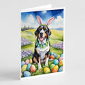 Greater Swiss Mountain Dog Easter Egg Hunt Greeting Cards Pack of 8 Blank Cards with Envelopes Whimsical A7 Size 5x7