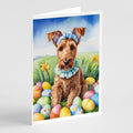 Irish Terrier Easter Egg Hunt Greeting Cards Pack of 8 Blank Cards with Envelopes Whimsical A7 Size 5x7