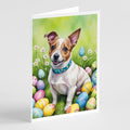 Jack Russell Terrier Easter Egg Hunt Greeting Cards Pack of 8 Blank Cards with Envelopes Whimsical A7 Size 5x7