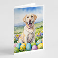 Yellow Labrador Retriever Easter Egg Hunt Greeting Cards Pack of 8 Blank Cards with Envelopes Whimsical A7 Size 5x7