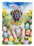 Mastiff Easter Egg Hunt House Flag 28x40 Porch Sleeve Pole Decorative Outside Yard Banner Artwork Wall Hanging, Polyester