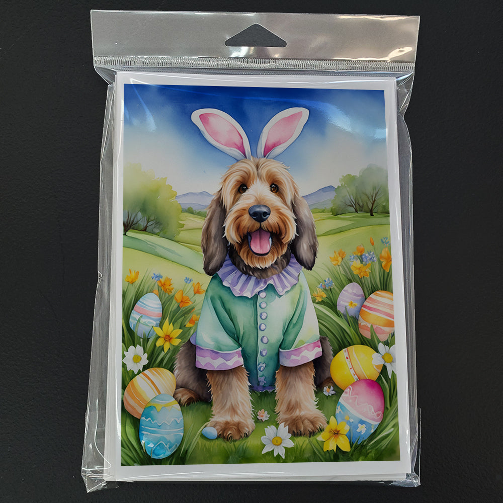 Otterhound Easter Egg Hunt Greeting Cards Pack of 8 Blank Cards with Envelopes Whimsical A7 Size 5x7