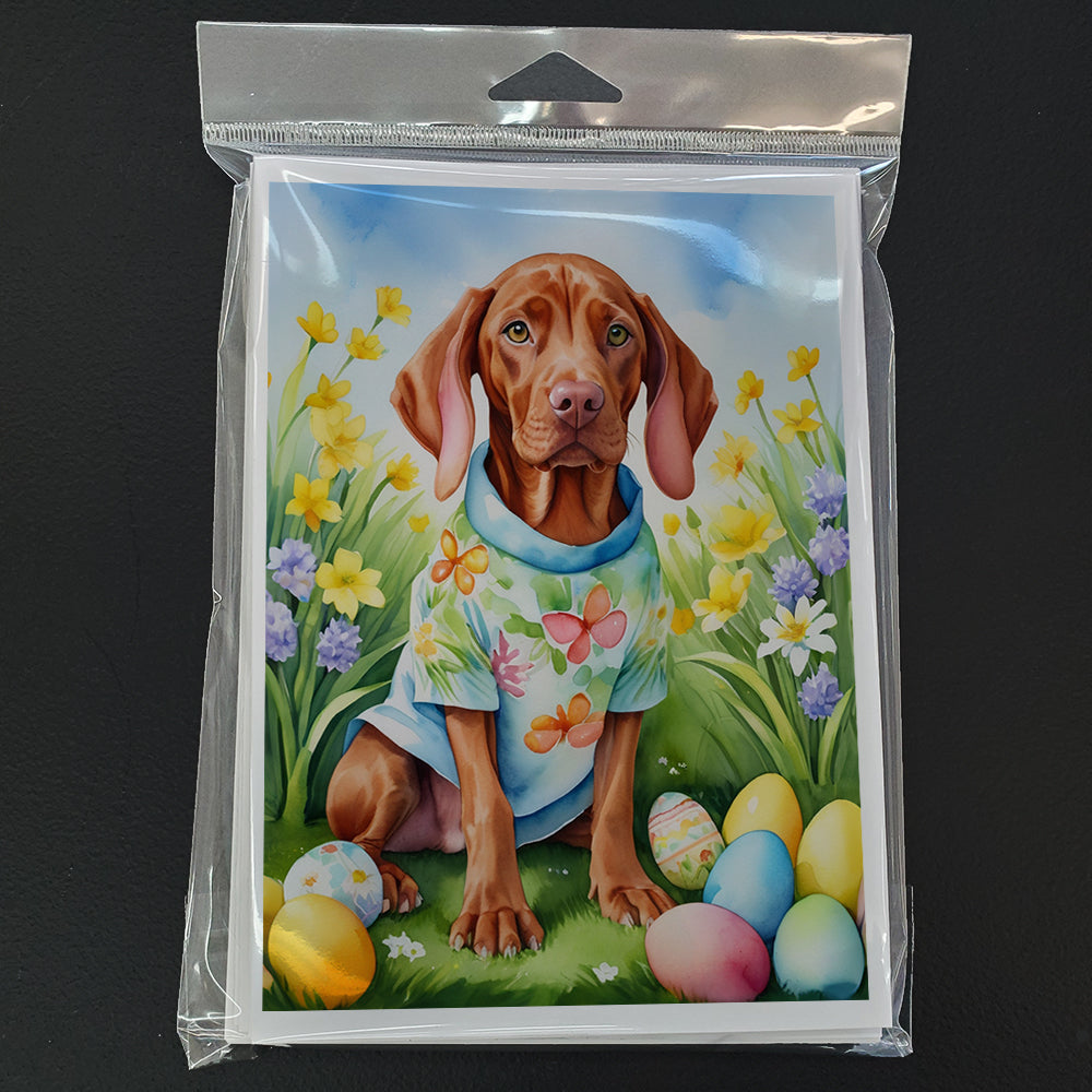 Vizsla Easter Egg Hunt Greeting Cards Pack of 8 Blank Cards with Envelopes Whimsical A7 Size 5x7