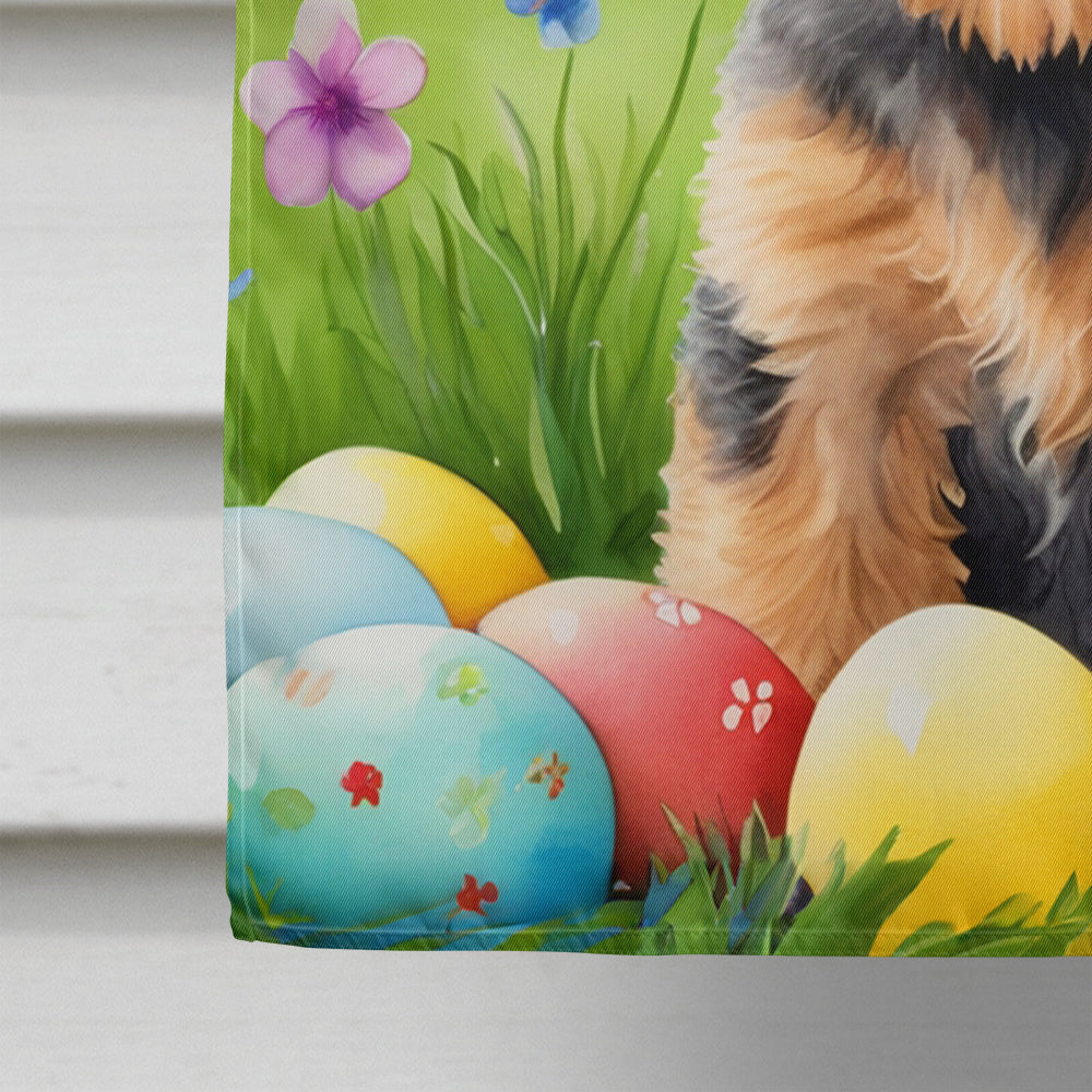 Welsh Terrier Easter Egg Hunt House Flag 28x40 Porch Sleeve Pole Decorative Outside Yard Banner Artwork Wall Hanging, Polyester
