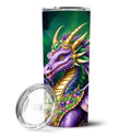 Dragon King of Mardi Gras Stainless Steel Skinny Tumbler 20 oz Vacuum Double Walled Reusable Insulated Travel Cup