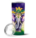 Elephant King of Mardi Gras Stainless Steel Skinny Tumbler 20 oz Vacuum Double Walled Reusable Insulated Travel Cup
