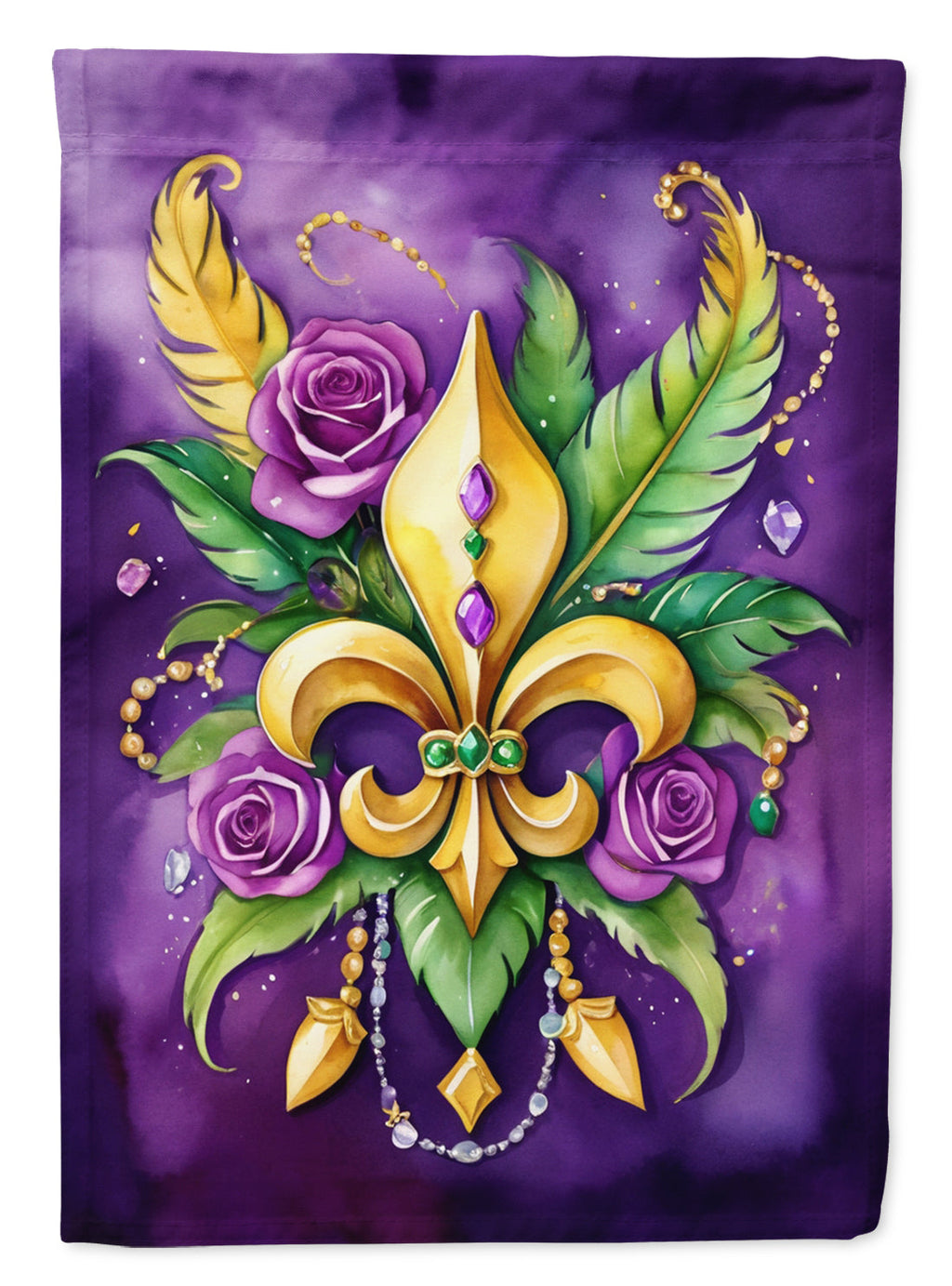 Fleur de lis Mardi Gras Garden Flag Mailbox Decorative Yard Banner Outside Patio Artwork for Flower Beds, Garden Size, Multicolor