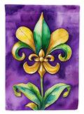 Fleur de lis Mardi Gras House Flag 28x40 Porch Sleeve Pole Decorative Outside Yard Banner Artwork Wall Hanging, Polyester