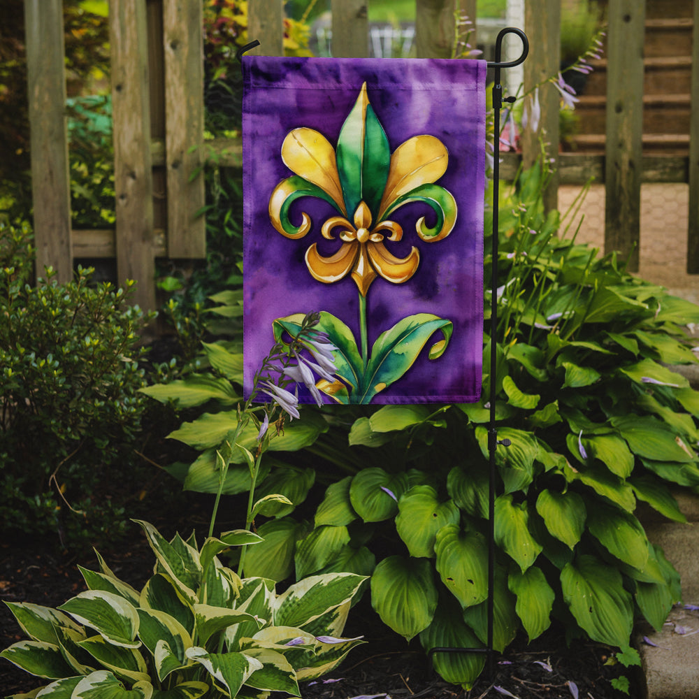 Fleur de lis Mardi Gras Garden Flag Mailbox Decorative Yard Banner Outside Patio Artwork for Flower Beds, Garden Size, Multicolor