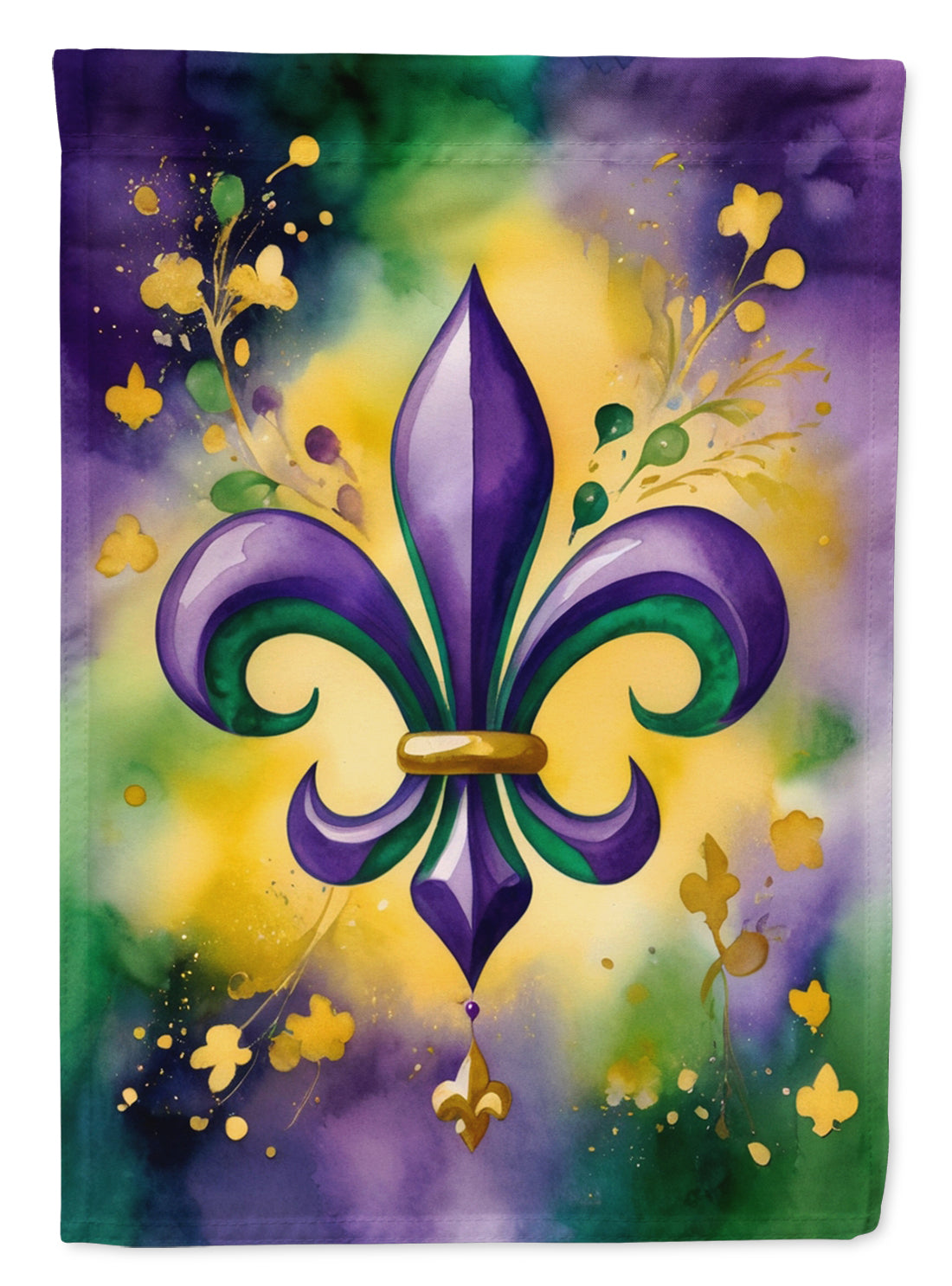 Fleur de lis Mardi Gras Garden Flag Mailbox Decorative Yard Banner Outside Patio Artwork for Flower Beds, Garden Size, Multicolor