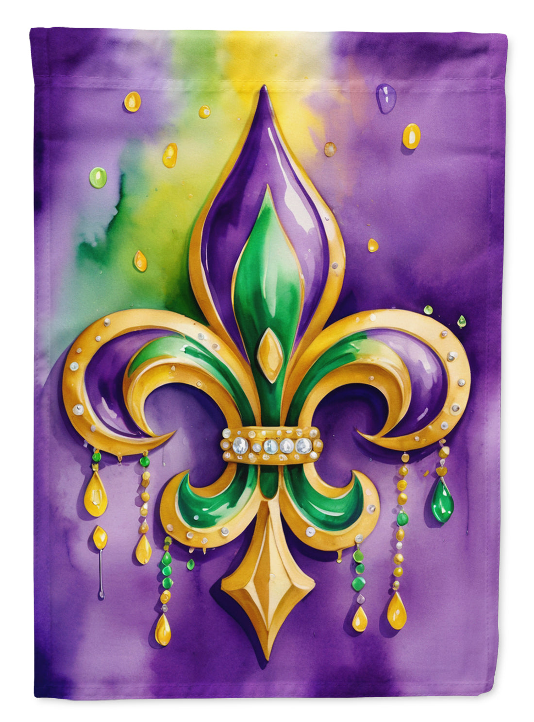 Fleur de lis Mardi Gras Garden Flag Mailbox Decorative Yard Banner Outside Patio Artwork for Flower Beds, Garden Size, Multicolor