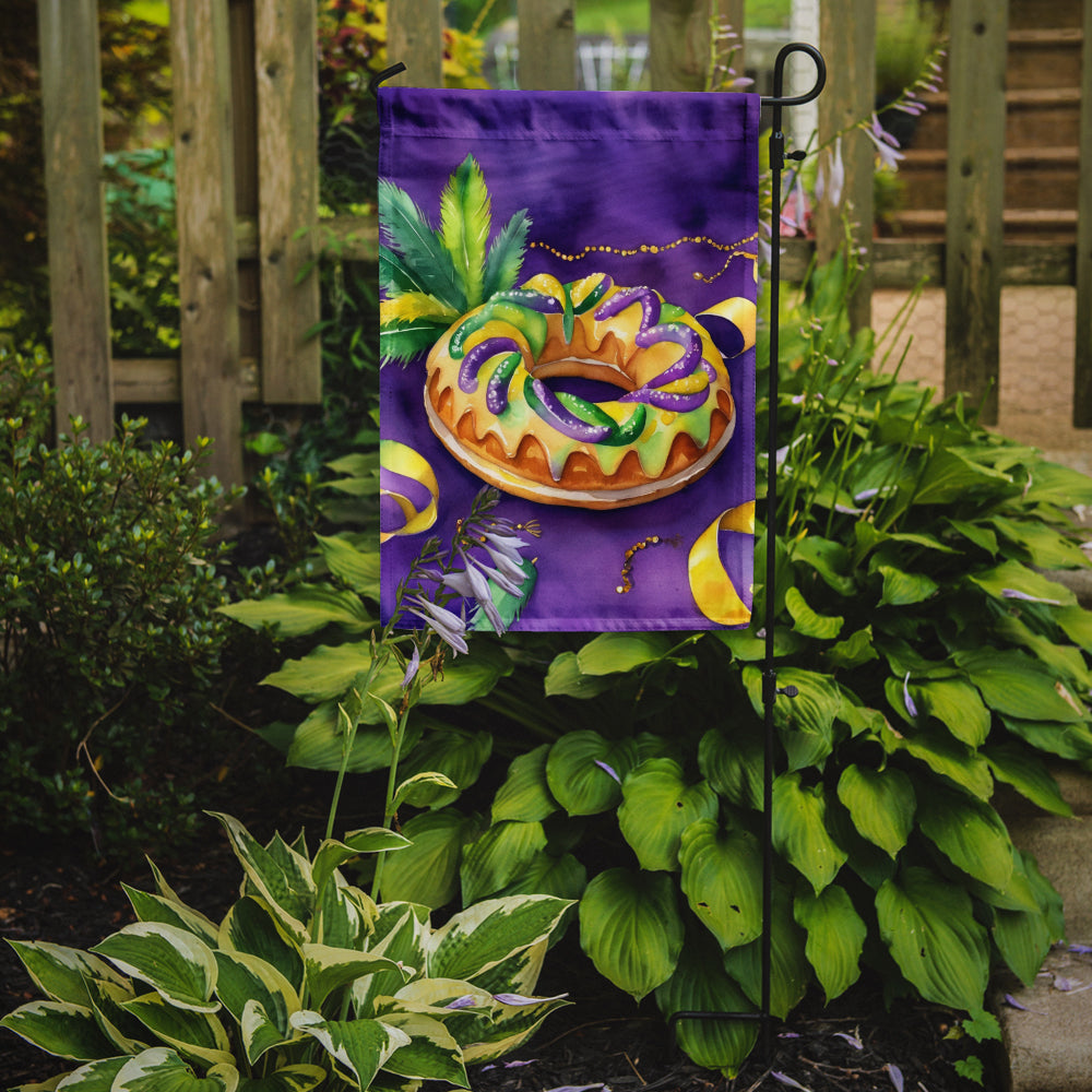 King Cake Mardi Gras Garden Flag Mailbox Decorative Yard Banner Outside Patio Artwork for Flower Beds, Garden Size, Multicolor