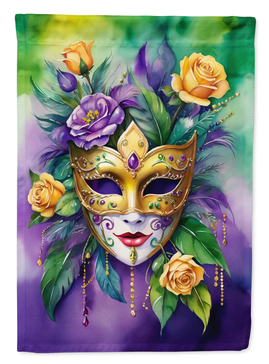 Mask Mardi Gras Garden Flag Mailbox Decorative Yard Banner Outside Patio Artwork for Flower Beds, Garden Size, Multicolor
