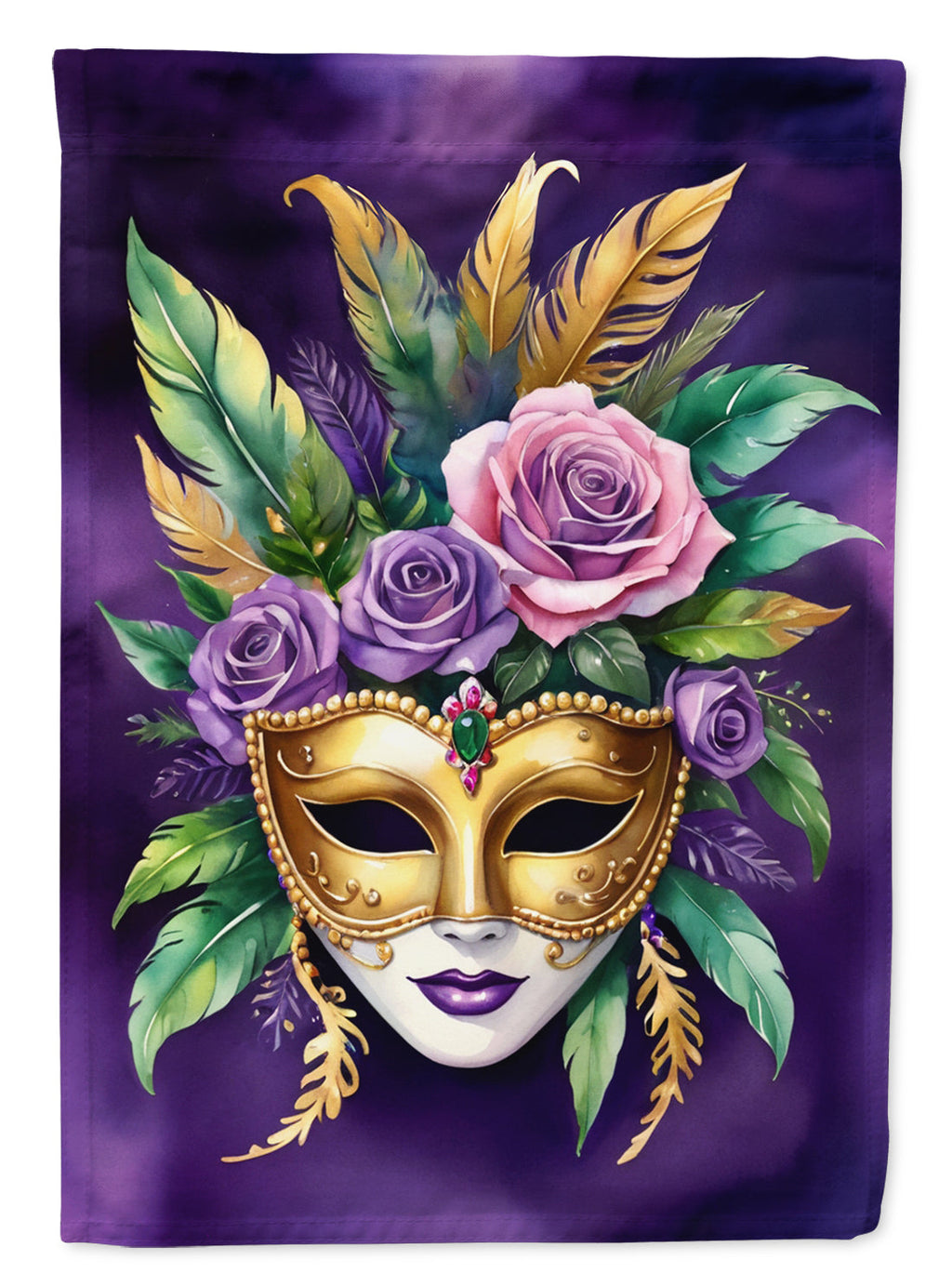 Mask Mardi Gras Garden Flag Mailbox Decorative Yard Banner Outside Patio Artwork for Flower Beds, Garden Size, Multicolor