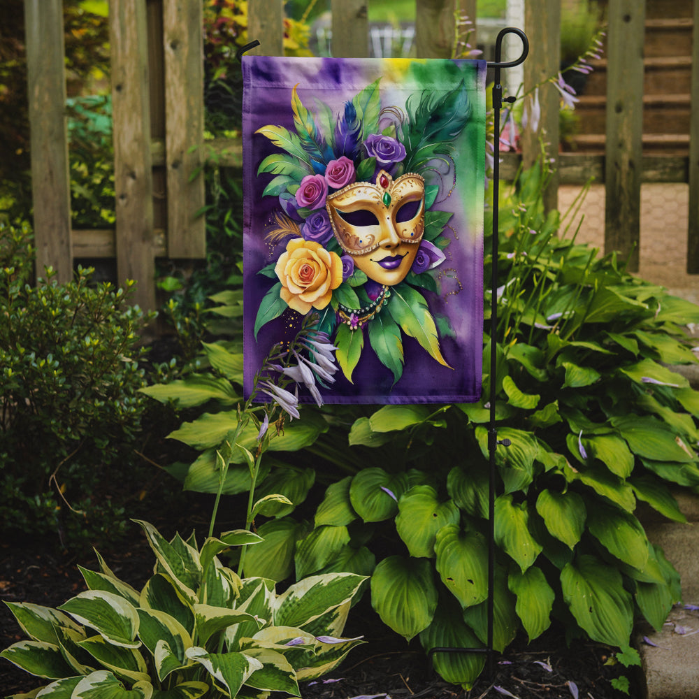 Mask Mardi Gras Garden Flag Mailbox Decorative Yard Banner Outside Patio Artwork for Flower Beds, Garden Size, Multicolor