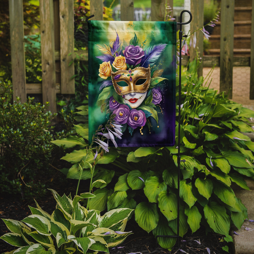 Mask Mardi Gras Garden Flag Mailbox Decorative Yard Banner Outside Patio Artwork for Flower Beds, Garden Size, Multicolor