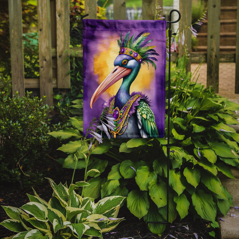 Pelican Mardi Gras Garden Flag Mailbox Decorative Yard Banner Outside Patio Artwork for Flower Beds, Garden Size, Multicolor
