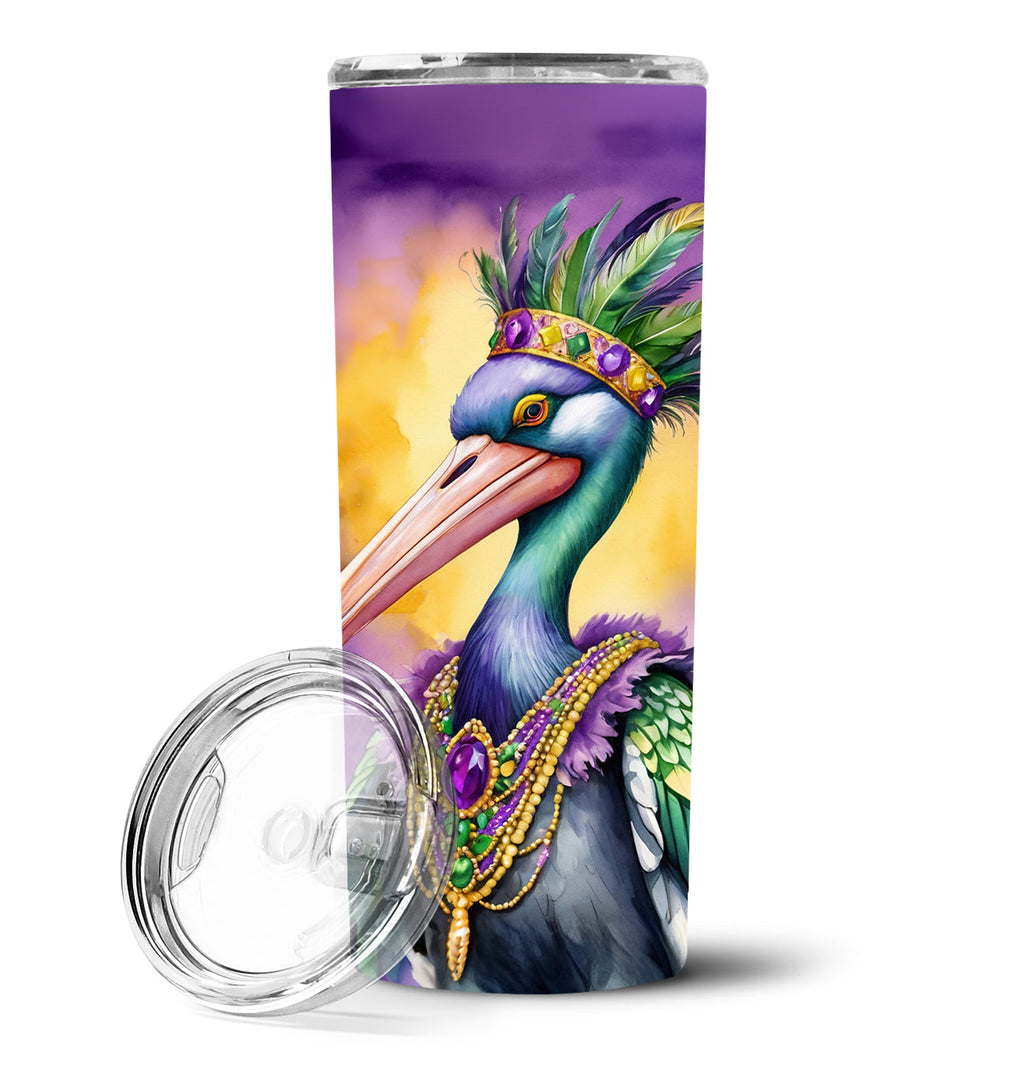 Pelican Mardi Gras Stainless Steel Skinny Tumbler 20 oz Vacuum Double Walled Reusable Insulated Travel Cup