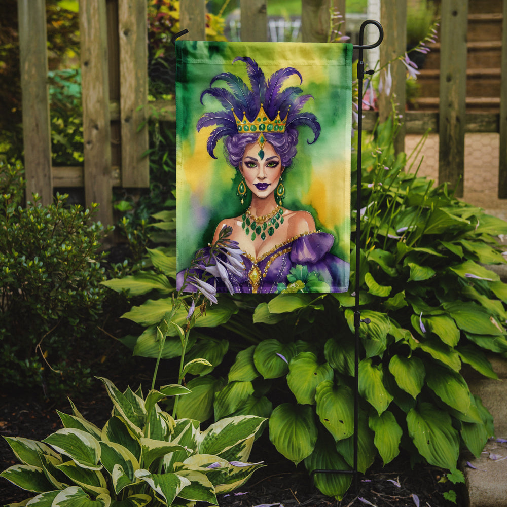 Queen of Mardi Gras Garden Flag Mailbox Decorative Yard Banner Outside Patio Artwork for Flower Beds, Garden Size, Multicolor