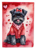 Affenpinscher My Valentine House Flag 28x40 Porch Sleeve Pole Decorative Outside Yard Banner Artwork Wall Hanging, Polyester