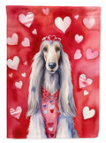 Afghan Hound My Valentine Garden Flag Mailbox Decorative Yard Banner Outside Patio Artwork for Flower Beds, Garden Size, Multicolor