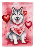 Alaskan Malamute My Valentine Garden Flag Mailbox Decorative Yard Banner Outside Patio Artwork for Flower Beds, Garden Size, Multicolor