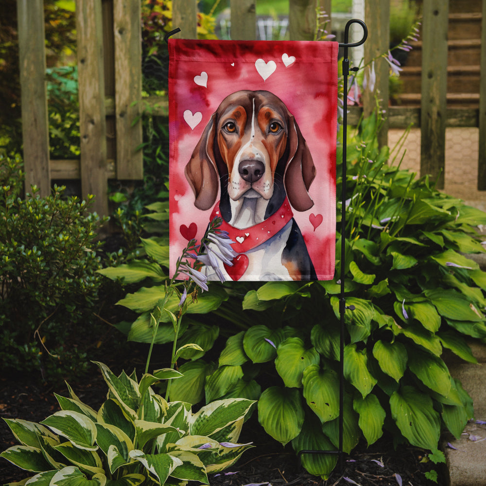 American English Coonhound My Valentine Garden Flag Mailbox Decorative Yard Banner Outside Patio Artwork for Flower Beds, Garden Size, Multicolor