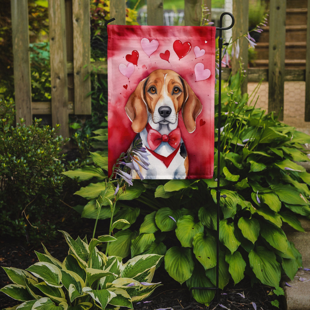 American Foxhound My Valentine Garden Flag Mailbox Decorative Yard Banner Outside Patio Artwork for Flower Beds, Garden Size, Multicolor