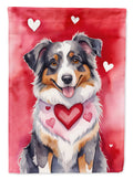 Australian Shepherd My Valentine Garden Flag Mailbox Decorative Yard Banner Outside Patio Artwork for Flower Beds, Garden Size, Multicolor