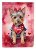 Australian Terrier My Valentine Garden Flag Mailbox Decorative Yard Banner Outside Patio Artwork for Flower Beds, Garden Size, Multicolor