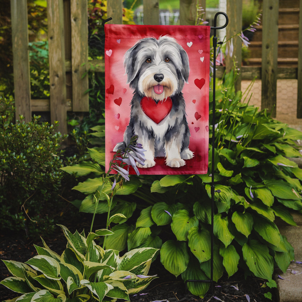 Bearded Collie My Valentine Garden Flag Mailbox Decorative Yard Banner Outside Patio Artwork for Flower Beds, Garden Size, Multicolor