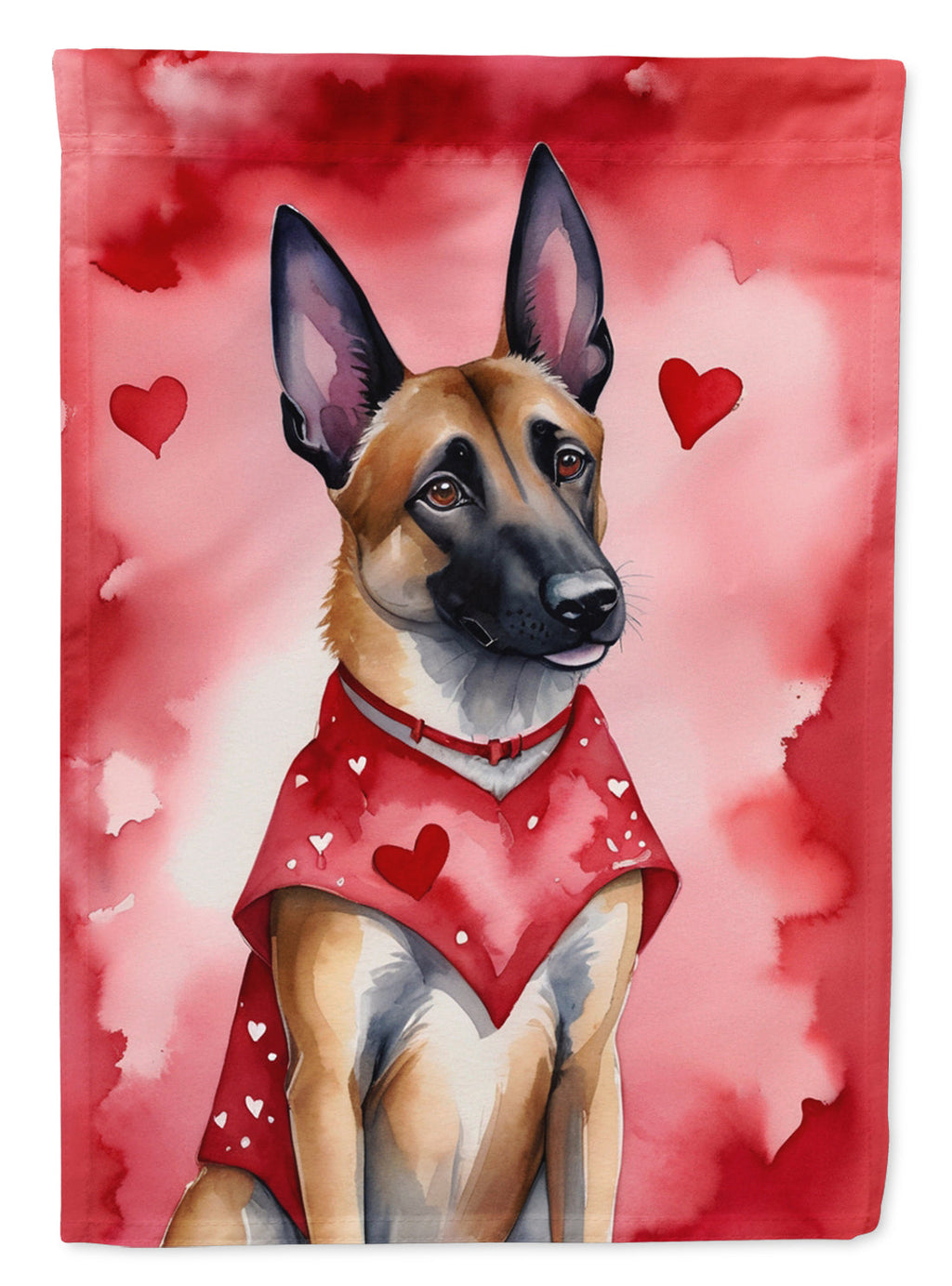 Belgian Malinois My Valentine Garden Flag Mailbox Decorative Yard Banner Outside Patio Artwork for Flower Beds, Garden Size, Multicolor