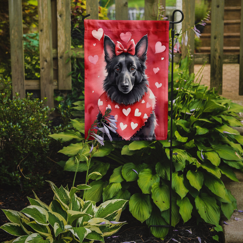 Belgian Sheepdog My Valentine Garden Flag Mailbox Decorative Yard Banner Outside Patio Artwork for Flower Beds, Garden Size, Multicolor
