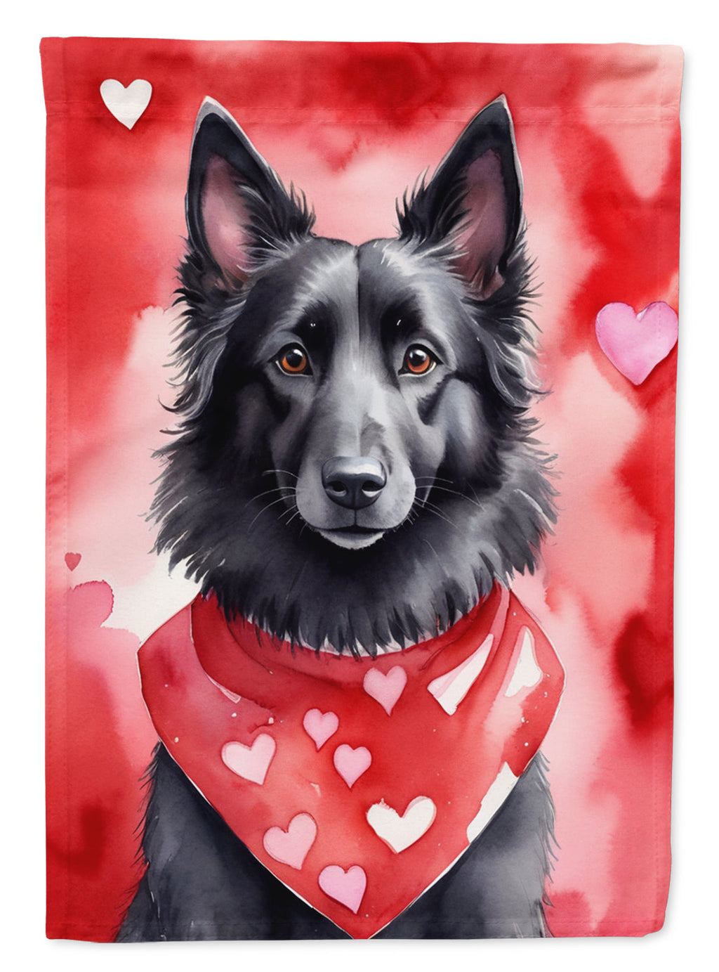 Belgian Sheepdog My Valentine Garden Flag Mailbox Decorative Yard Banner Outside Patio Artwork for Flower Beds, Garden Size, Multicolor