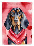 Black and Tan Coonhound My Valentine Garden Flag Mailbox Decorative Yard Banner Outside Patio Artwork for Flower Beds, Garden Size, Multicolor