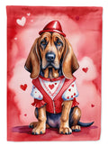 Bloodhound My Valentine Garden Flag Mailbox Decorative Yard Banner Outside Patio Artwork for Flower Beds, Garden Size, Multicolor