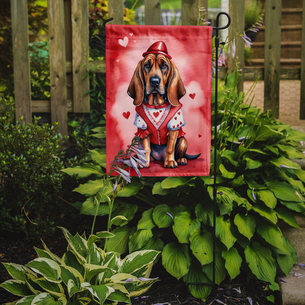 Bloodhound My Valentine Garden Flag Mailbox Decorative Yard Banner Outside Patio Artwork for Flower Beds, Garden Size, Multicolor