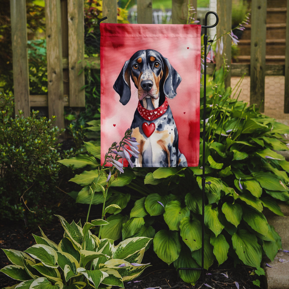 Bluetick Coonhound My Valentine Garden Flag Mailbox Decorative Yard Banner Outside Patio Artwork for Flower Beds, Garden Size, Multicolor